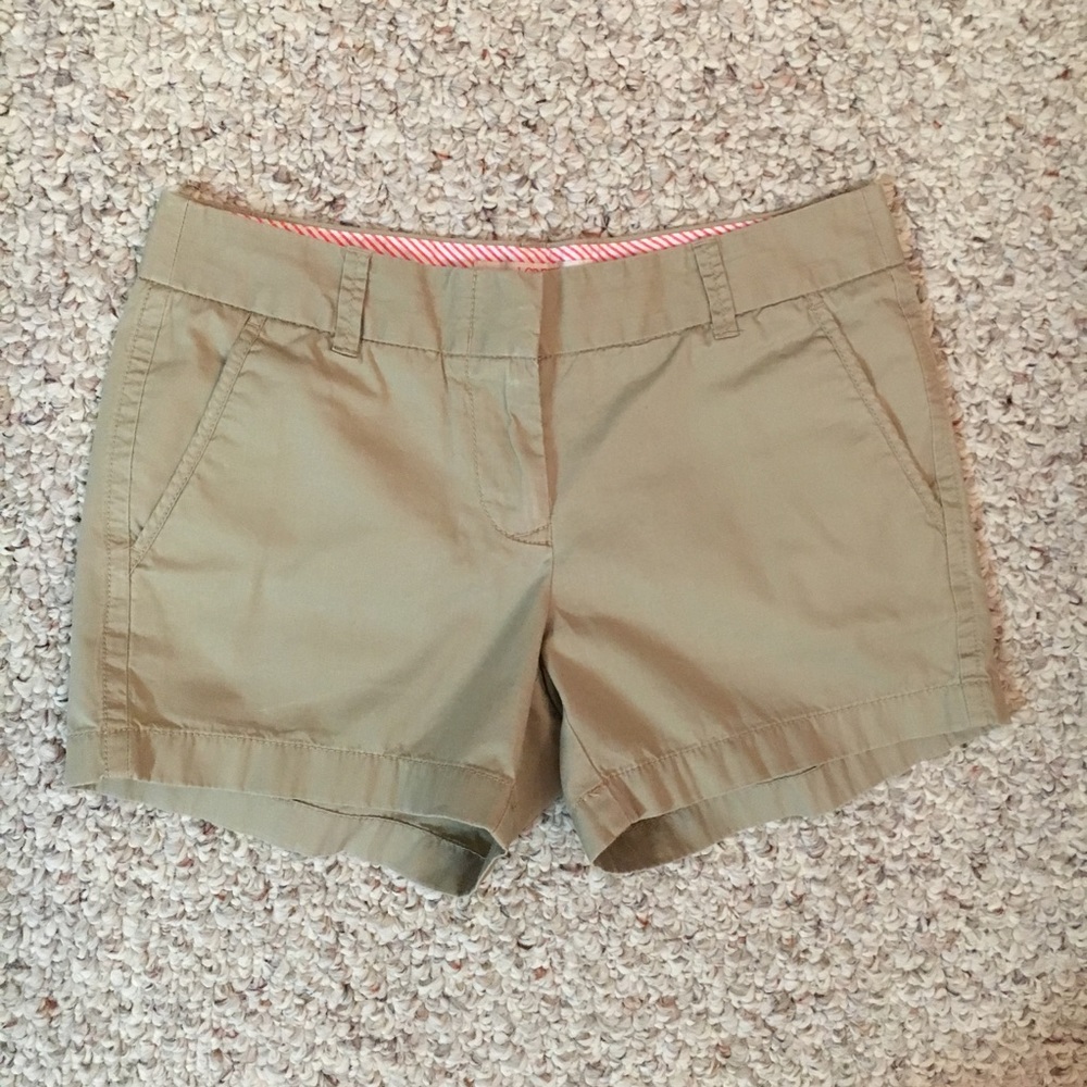 J Crew khaki chino shorts